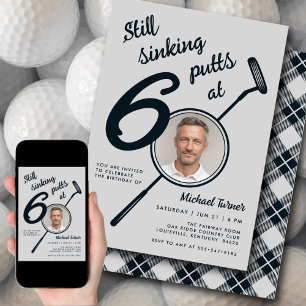 Invitación Fiesta de cumpleaños número 60 Putter de golf mode