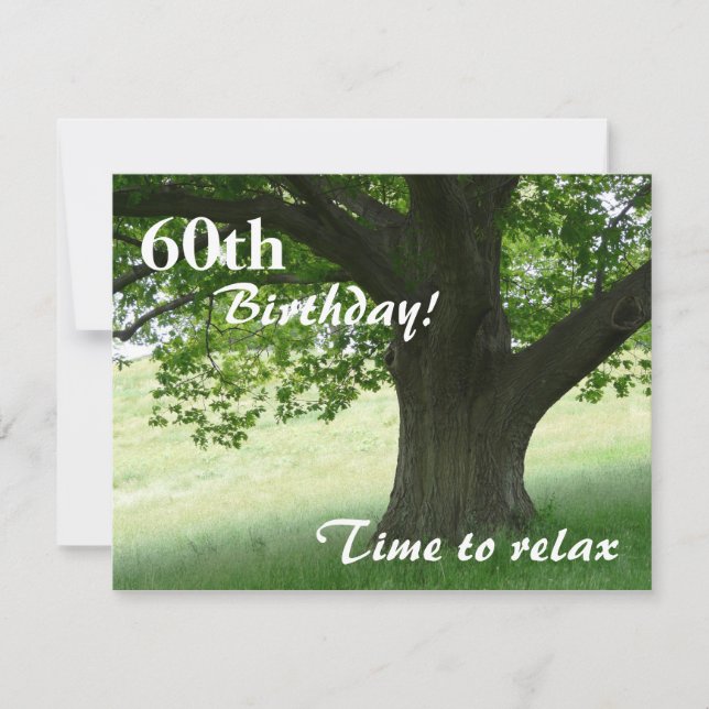 Invitación Fiesta de cumpleaños número 60-Relájese/con presup (Anverso)