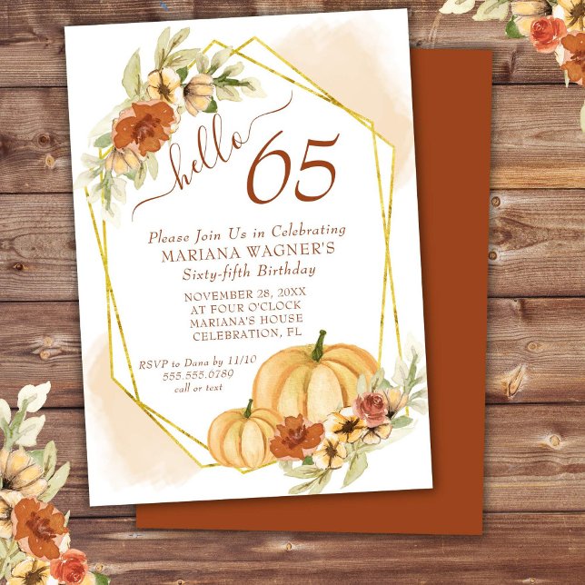 Invitación Fiesta de cumpleaños número 65 con temática de cal (Subido por el creador)
