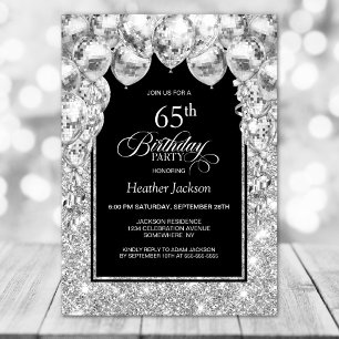 Invitación Fiesta de cumpleaños número 65 de los Globos de Pl