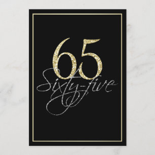 Invitación Fiesta de cumpleaños número 65 de plata oficial ne