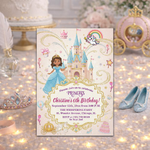 Invitación Fiesta de cumpleaños número 6 de la princesa del c
