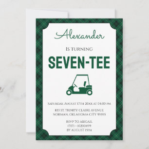 Invitación Fiesta de Cumpleaños número 70 de Golf de Gingham