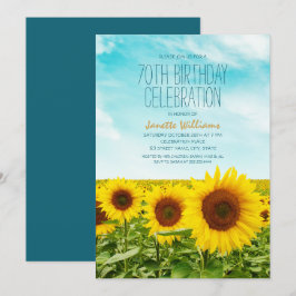 Invitación Fiesta de cumpleaños número 70 de la flor de giras