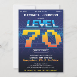 Invitación Fiesta de cumpleaños número 70 de Retro 80