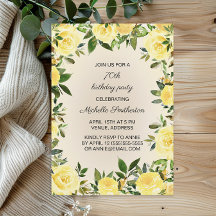 Fiesta de cumpleaños número 70 de una floral amari