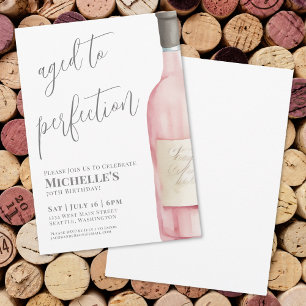 Invitación Fiesta de Cumpleaños número 70 de Wine Simple