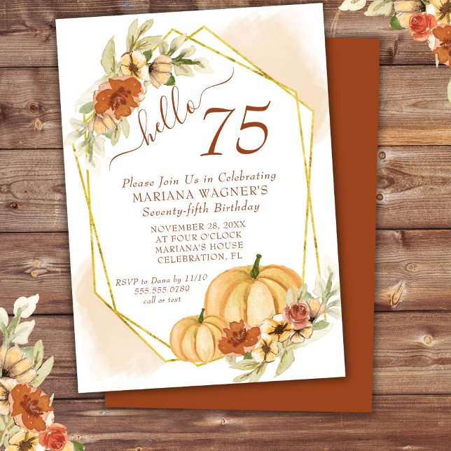Invitación Fiesta de cumpleaños número 75 con temática de cal (Subido por el creador)