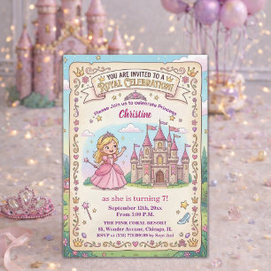 Invitación Fiesta de cumpleaños número 7 de la princesa del c
