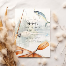 Fiesta de cumpleaños número 80 con tema de pesca O