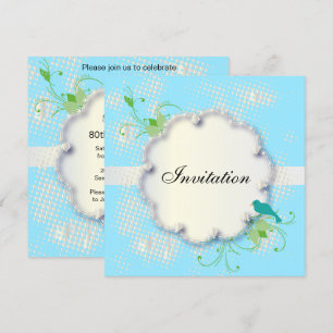 Invitación Fiesta de cumpleaños número 80 Texto DIY