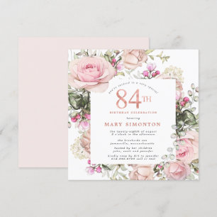 Invitación Fiesta de cumpleaños número 84 de la Plaza Floral