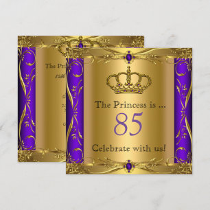 Invitación Fiesta de cumpleaños número 85 de la Princesa Regi
