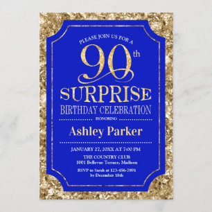 Invitación Fiesta de cumpleaños número 90 de la sorpresa - Az