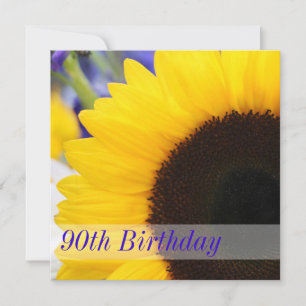 Invitación Fiesta de cumpleaños número 90 del girasol