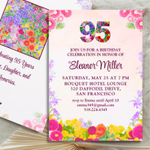 Fiesta de cumpleaños número 95 - Floral Blush Bloo