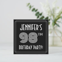 Fiesta de Cumpleaños número 98: Estilo Art Deco co