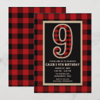 Fiesta de Cumpleaños número 9 con Cuadro Escocés B