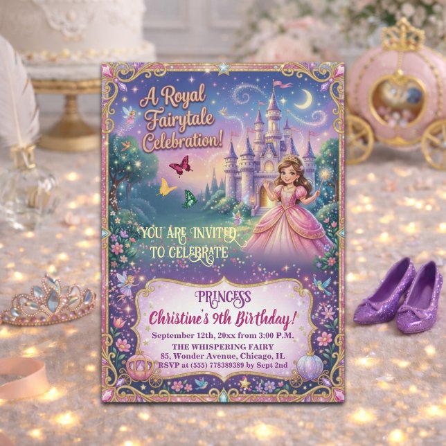 Invitación Fiesta de cumpleaños número 9 de la princesa del c (Subido por el creador)