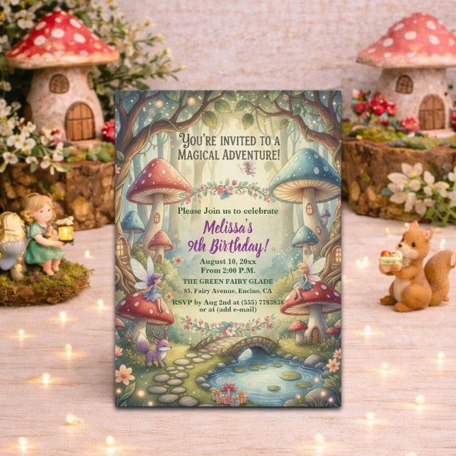 Invitación Fiesta de Cumpleaños número 9 de las Hadas del Bos (Subido por el creador)