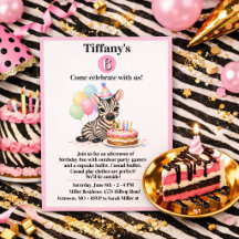 Fiesta de cumpleaños número seis de niña cebra Saf