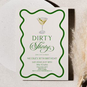 Invitación Fiesta de cumpleaños número treinta Dirty Thirty D