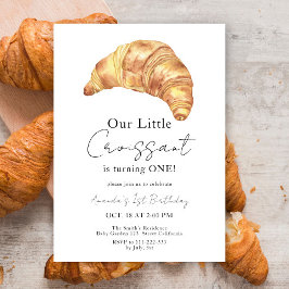 Invitación Fiesta de Cumpleaños número uno de Croissant de Ac