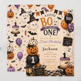 Invitación Fiesta de cumpleaños número uno de Halloween