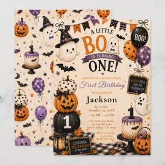 Invitación Fiesta de cumpleaños número uno de Halloween