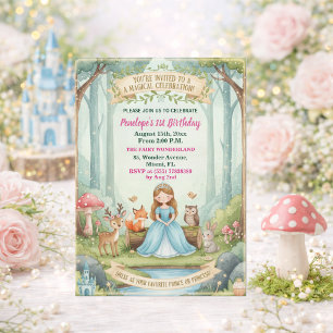 Invitación Fiesta de cumpleaños número uno de la princesa con