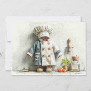 Invitación Fiesta de cumpleaños número uno de Little Chef