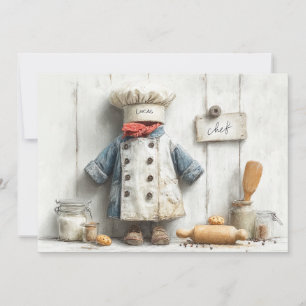 Invitación Fiesta de cumpleaños número uno de Little Chef
