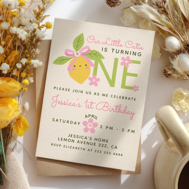 Invitación Fiesta de Cumpleaños número uno de Little Cutie Le (Subido por el creador)