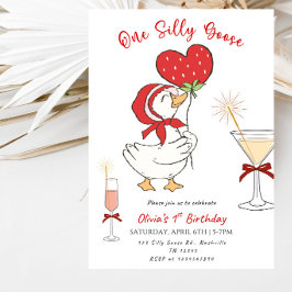 Invitación Fiesta de cumpleaños número uno de Un Ganso Tonto