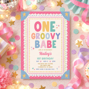 Invitación Fiesta de cumpleaños número uno de una chica capri