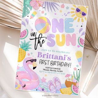 Invitación Fiesta de cumpleaños número uno en el sol