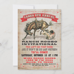 Invitación Fiesta de cumpleaños occidental del vaquero para
