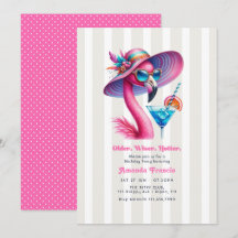 Fiesta de Cumpleaños Older Wiser Hotter Hot Pink M
