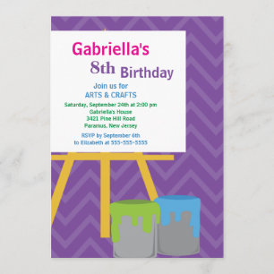 Invitación Fiesta de cumpleaños "Paint Kids Paint" de Arte y