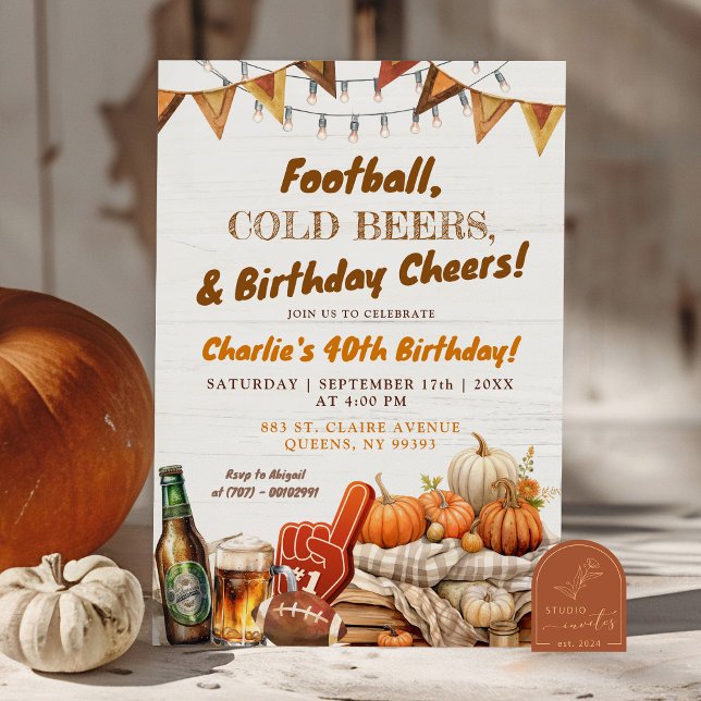 Invitación Fiesta de cumpleaños para adultos de fútbol (Subido por el creador)