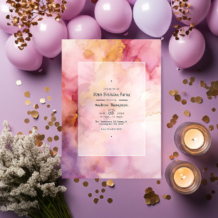 Invitación Fiesta de cumpleaños para adultos de Mauve & Gold