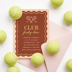 Invitación Fiesta de Cumpleaños para Adultos en el Club de Te