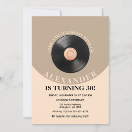 Invitación Fiesta de cumpleaños para adultos Retro Groovy de 