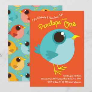 Invitación Fiesta de cumpleaños para aves