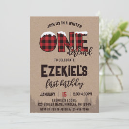 Invitación Fiesta de cumpleaños para búfalo de invierno en ON