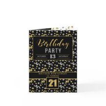 Fiesta de Cumpleaños para el 21º Negro y Oro