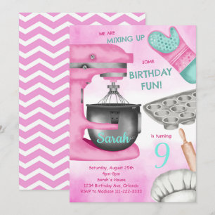 Invitación Fiesta de cumpleaños para hacer delicias gastronóm