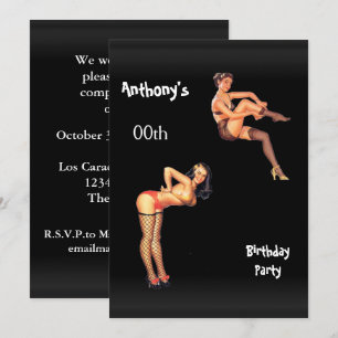 Invitación Fiesta de cumpleaños para hombres de cualquier eda