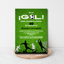 Invitación Fiesta de Cumpleaños para Hombres Fútbol Español C
