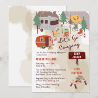 Fiesta de cumpleaños para ir de campamento
